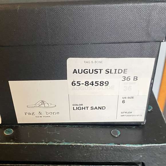 Rag and bone light sand suede August slide sandal - Picture 9 of 15